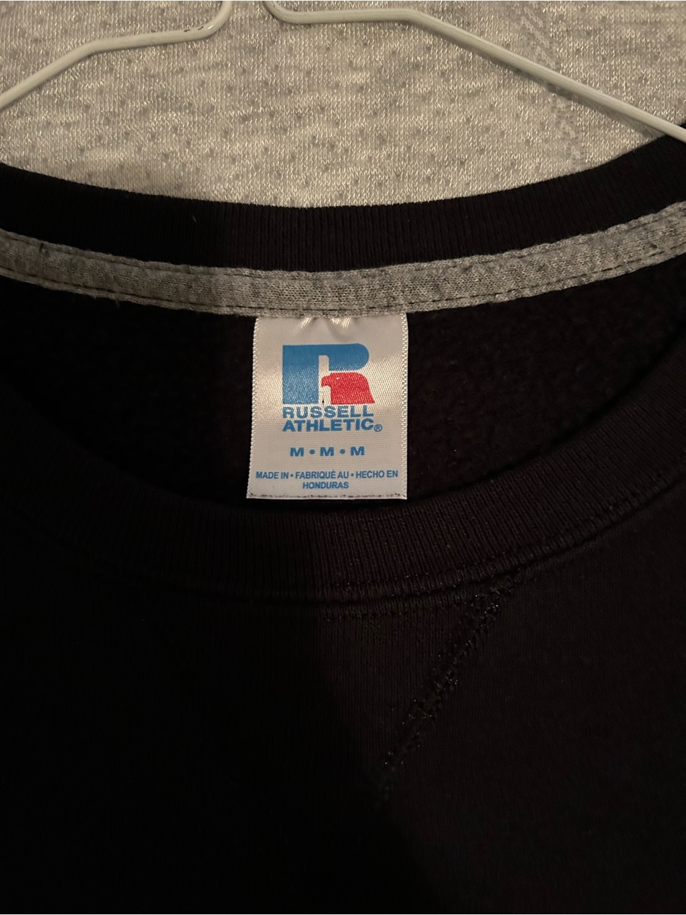 Russell Athletic Black Crewneck with Blue & White DUKE Logo - Picture 2 of 2